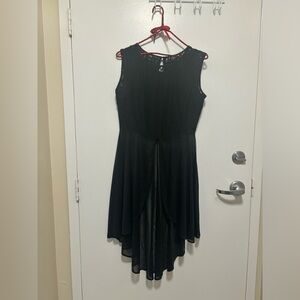 Vintage lace and solid top with flowy sheer semi-skirt